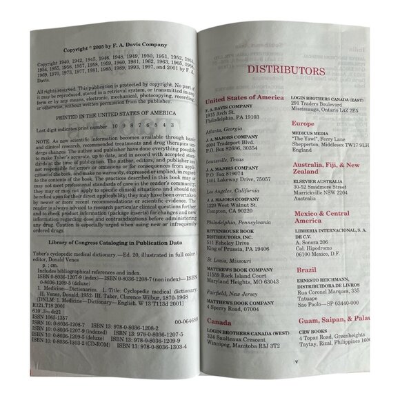 Taber’s Cyclopedic Medical Dictionary – 20th Edition Thumb-Indexed Hardcover (20 - Picture 5 of 9